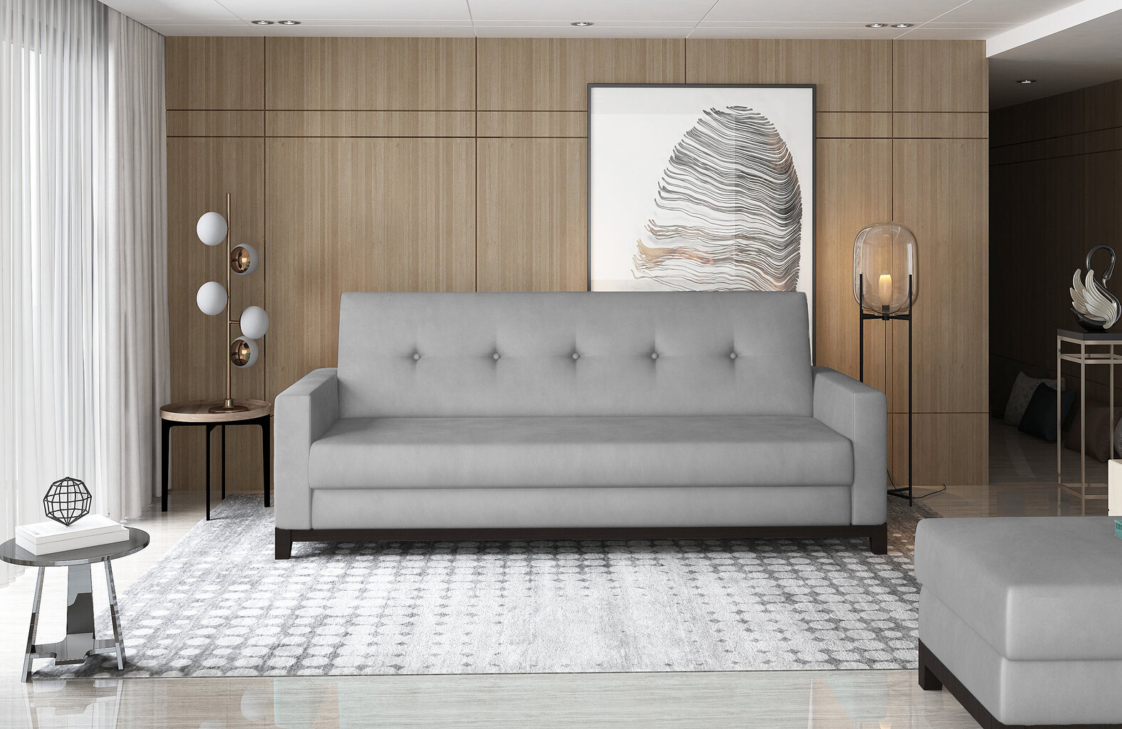 Sofa NORE Selene 16, šviesiai pilka цена и информация | Sofos | pigu.lt