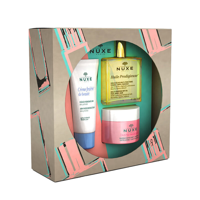 Kosmetikos rinkinys Nuxe Discovery Box 2020: aliejus 50 ml + kaukė 50 ml + kremas 30 ml цена и информация | Veido kremai | pigu.lt