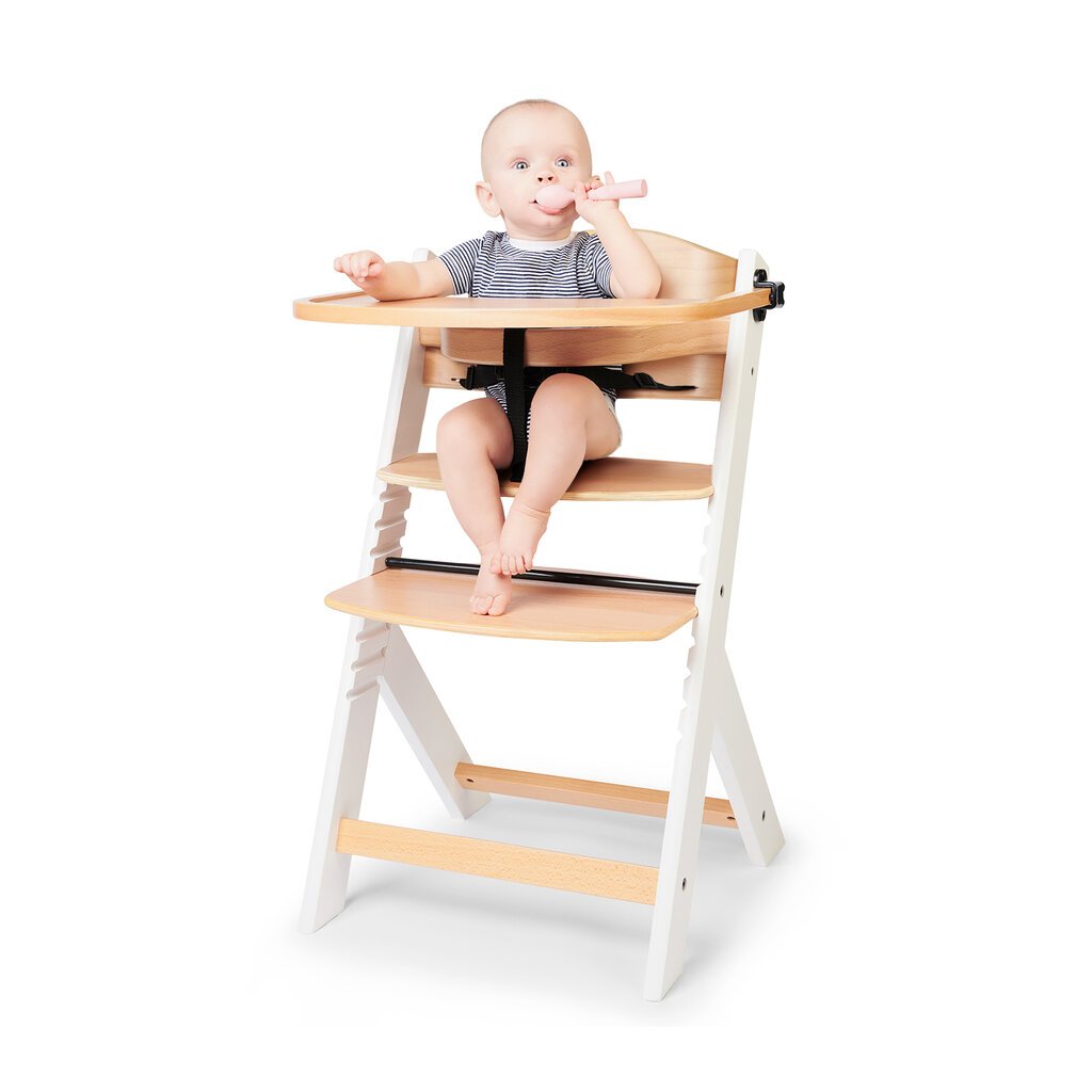 Maitinimo kėdutė Kinderkraft Enock, visa balta цена и информация | Maitinimo kėdutės | pigu.lt