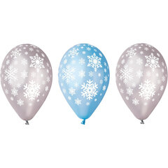 Premium balionai "Snowflake" (5vnt) kaina ir informacija | Vakarėliams ir šventėms | pigu.lt