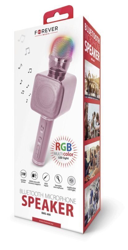 Forever BMS-400 Bluetooth karaoke mikrofonas su garsiakalbiu цена и информация | Mikrofonai | pigu.lt