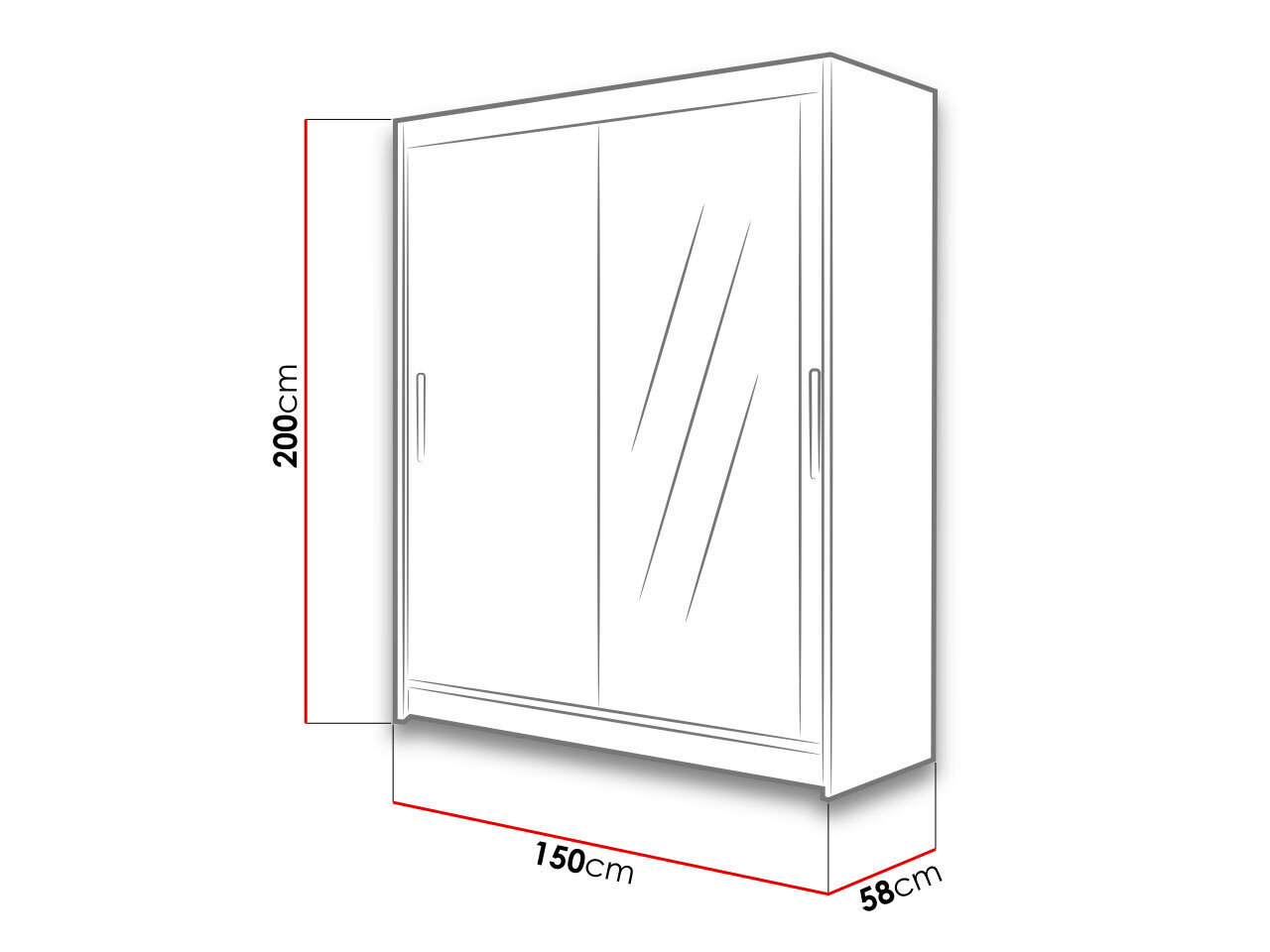 Spinta su stumdomomis durimis WESTA / PRESTO VI + LED kaina ir informacija | Spintos | pigu.lt