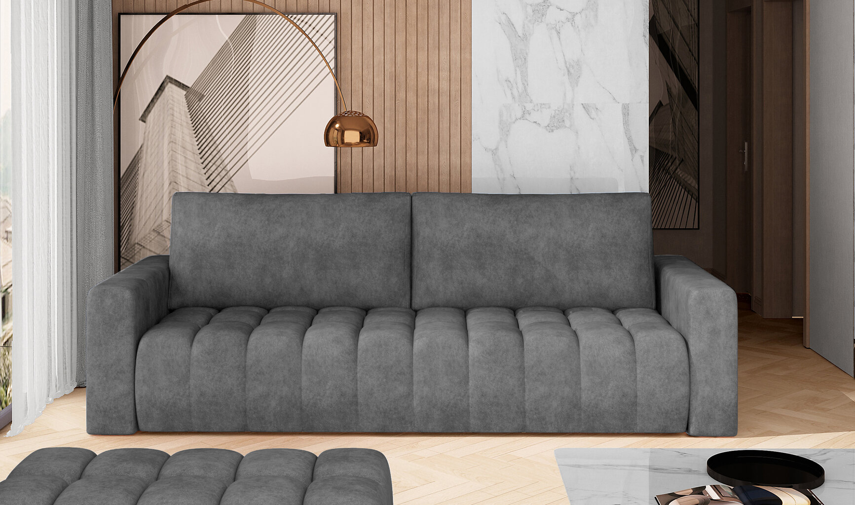 Sofa NORE Lazaro 11, pilka kaina ir informacija | Sofos | pigu.lt