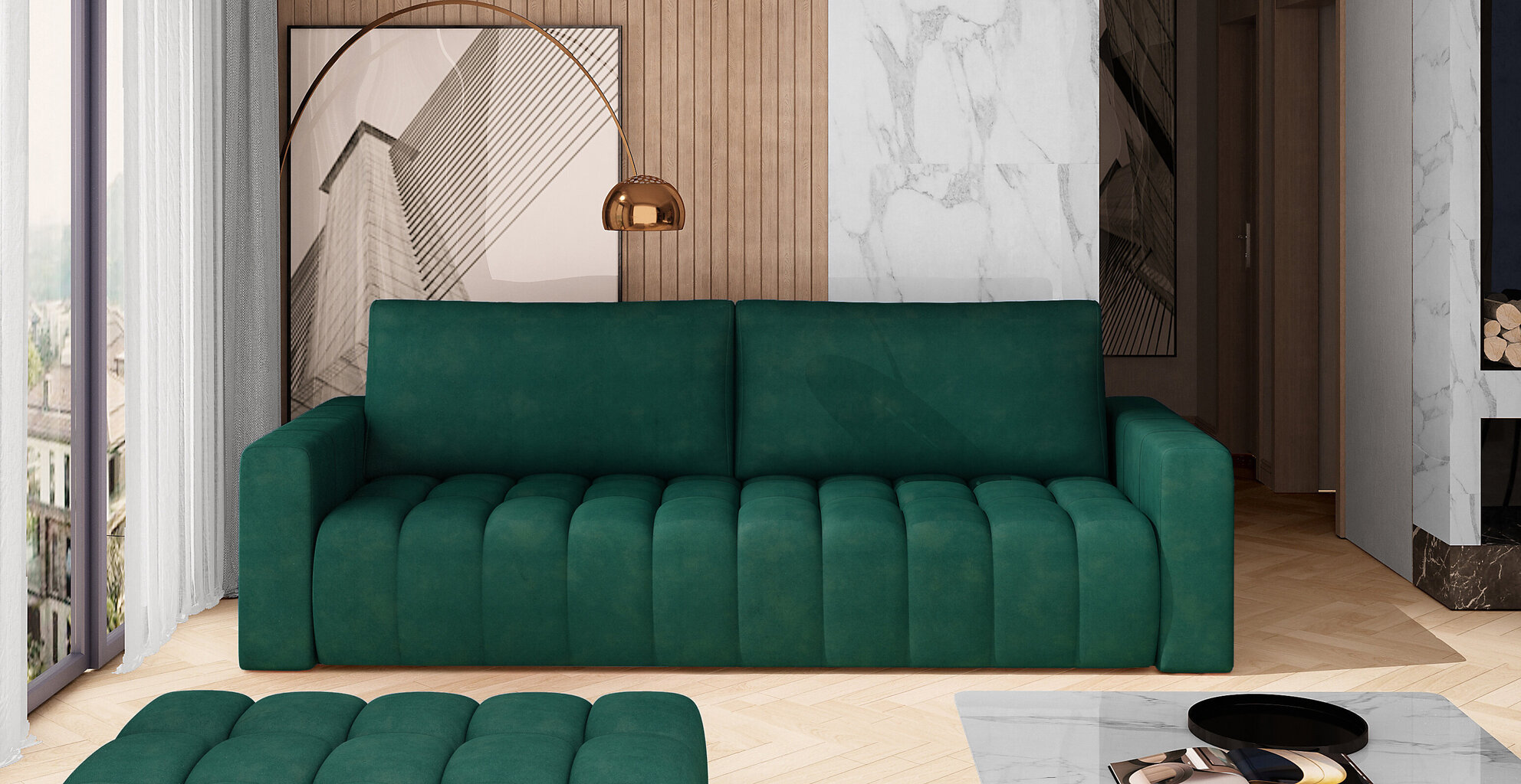 Sofa NORE Lazaro 18, žalia kaina ir informacija | Sofos | pigu.lt