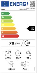 Beko WUE7512XWW kaina ir informacija | Skalbimo mašinos | pigu.lt