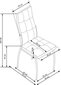 4-ių valgomojo kėdžių komplektas Halmar K416, pilkas kaina ir informacija | Virtuvės ir valgomojo kėdės | pigu.lt