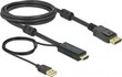 Delock 85964, DisplayPort, 2 m kaina ir informacija | Kabeliai ir laidai | pigu.lt