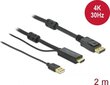 Delock 85964, DisplayPort, 2 m kaina ir informacija | Kabeliai ir laidai | pigu.lt