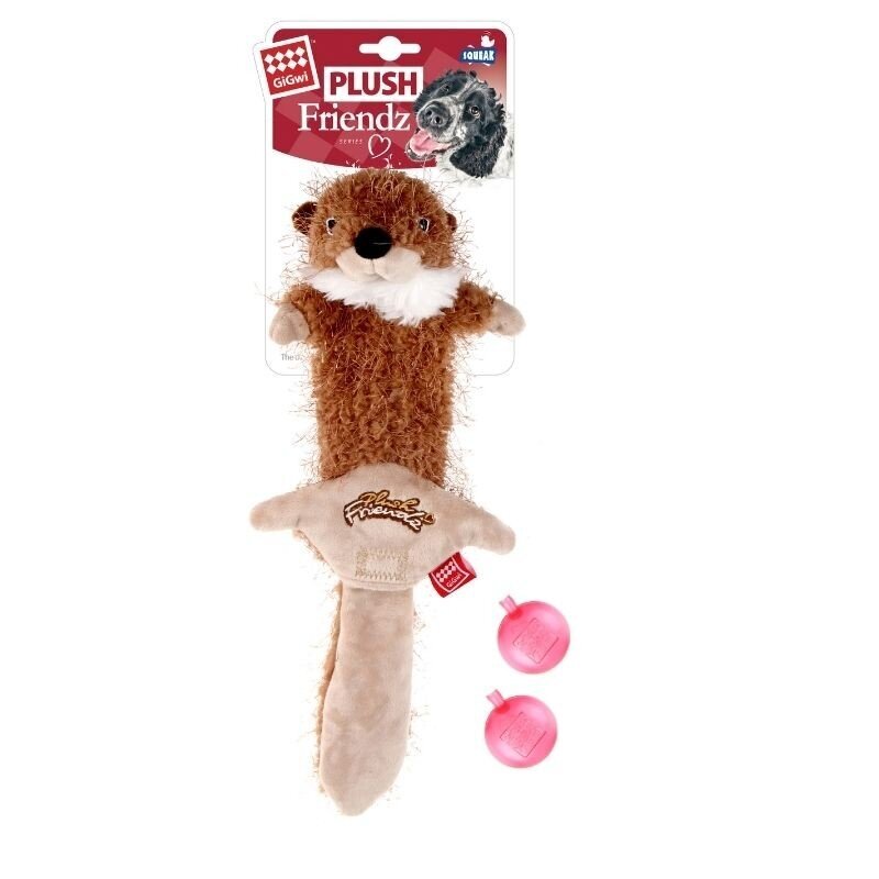 Žaislas šunims GiGwi Plush Friendz Medium Squireel Skin pliušinis voverės kailis kaina ir informacija | Žaislai šunims | pigu.lt