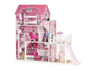 Деревянный кукольный домик с мебелью Ecotoys XXL цена и информация | Игрушки для девочек | pigu.lt