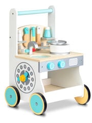 Деревянная детская кухня на колесах «Ecotoys» цена и информация | Игрушки для девочек | pigu.lt