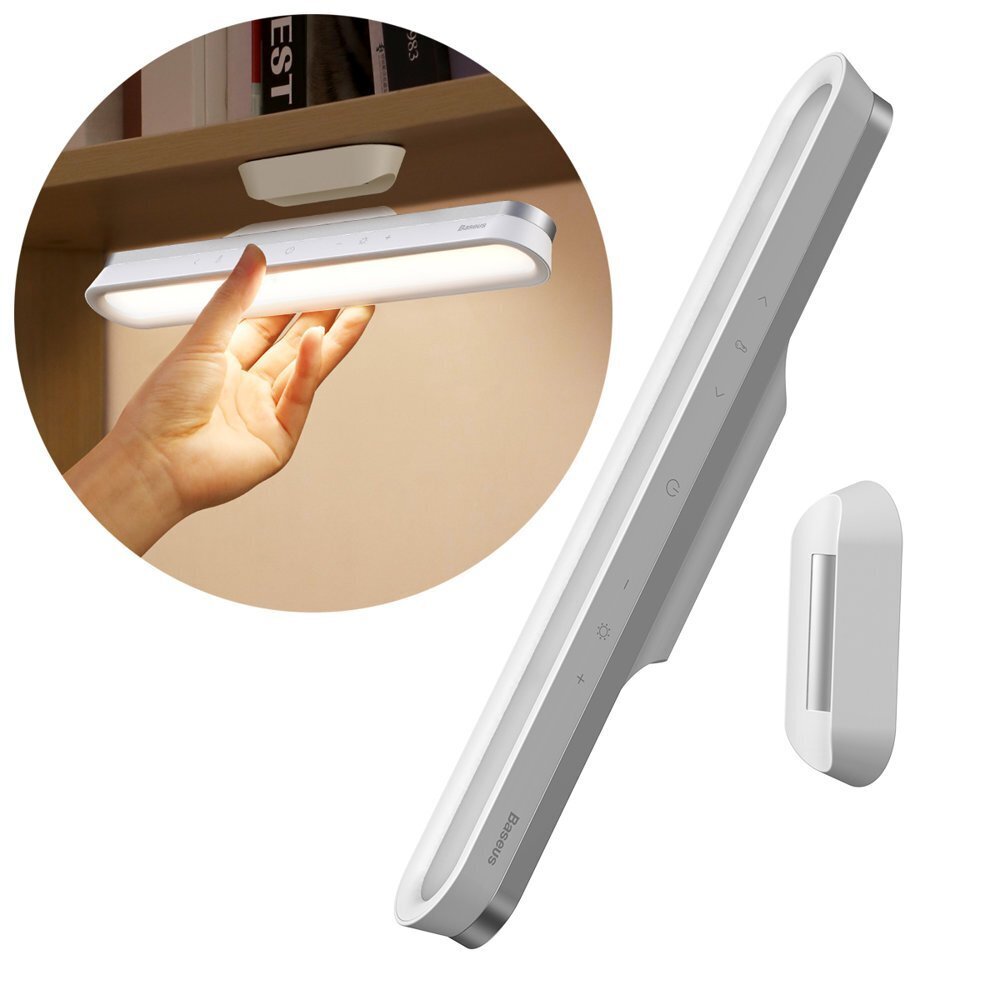 Baseus Magnetic Stepless Dimming Charging Desk Lamp Pro white (DGXC-02) kaina ir informacija | LED juostos | pigu.lt