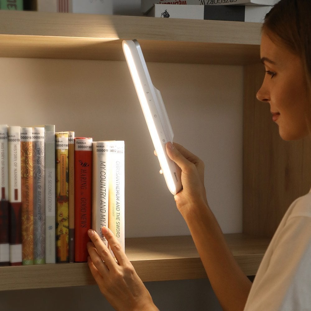 Baseus Magnetic Stepless Dimming Charging Desk Lamp Pro white (DGXC-02) kaina ir informacija | LED juostos | pigu.lt