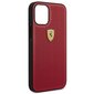 Dėklas Ferrari On Tarck - Perforated skirtas Apple iPhone 12 Mini, raudona kaina ir informacija | Telefono dėklai | pigu.lt