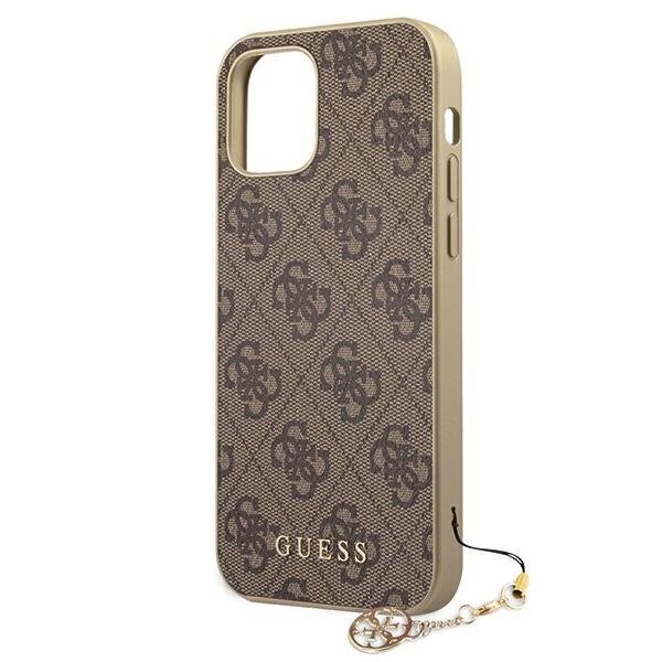 Dėklas Guess GUHCP12MGF4GBR skirtas iPhone 12/12 Pro, ruda kaina ir informacija | Telefono dėklai | pigu.lt