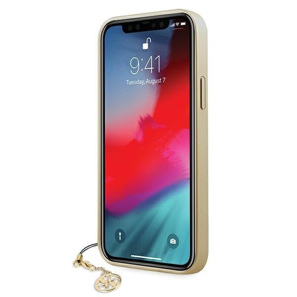 Dėklas Guess GUHCP12MGF4GBR skirtas iPhone 12/12 Pro, ruda kaina ir informacija | Telefono dėklai | pigu.lt