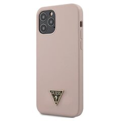 D4klas Guess GUHCP12MLSTMLP skirtas iPhone 12/iPhone 12 Pro, rožinė kaina ir informacija | Telefono dėklai | pigu.lt