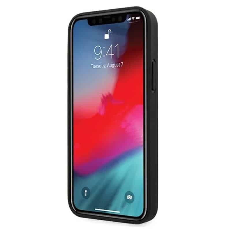 Guess Saffiano V – dėklas, skirtas iPhone 12 / iPhone 12 Pro, rožinis kaina ir informacija | Telefono dėklai | pigu.lt