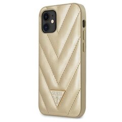 GUHCP12SPUVQTMLBE Guess V Quilted Cover for iPhone 12 mini 5.4 Gold цена и информация | Чехлы для телефонов | pigu.lt