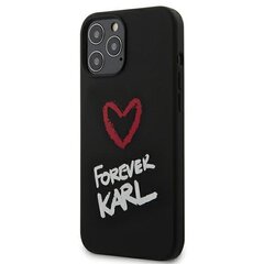 Силиконовый чехол Karl Lagerfeld Forever для iPhone 12 Pro Max 6.7, черный KLHCP12LSILKRBK  цена и информация | Чехлы для телефонов | pigu.lt