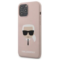 KLHCP12LSLKHLP Karl Lagerfeld Head Silicone dėklas iPhone 12 Pro Max 6.7 Light kaina ir informacija | Telefono dėklai | pigu.lt