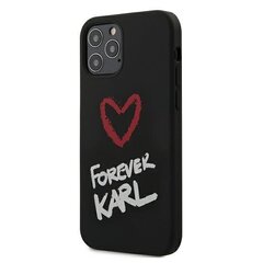 Чехол для телефона Karl Lagerfeld KLHCP12MSILKRBK Forever Karl Apple iPhone 12 / 12 Pro, черный цена и информация | Чехлы для телефонов | pigu.lt