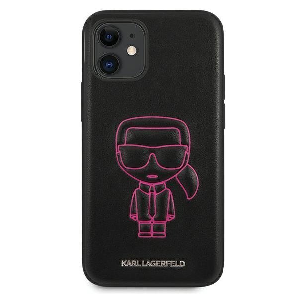 Karl Lagerfeld KLHCP12SPCUIKPI skirtas iPhone 12 Mini 5,4", juodas kaina ir informacija | Telefono dėklai | pigu.lt