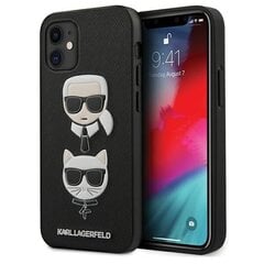 Karl Lagerfeld Case skirtas iPhone 12 Mini, juodas kaina ir informacija | Telefono dėklai | pigu.lt