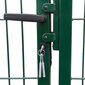 Sodo/kiemo vartai, su stulpais, žali, 350x100cm, plienas kaina ir informacija | Tvoros ir jų priedai | pigu.lt