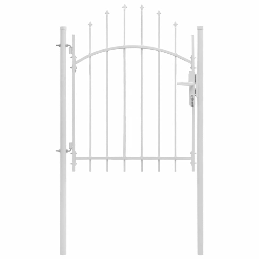 Sodo vartai, balti, 1x1,75m, plienas цена и информация | Tvoros ir jų priedai | pigu.lt