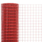 Vielos tinklas su PVC danga, raudonas, 25x1m kaina ir informacija | Tvoros ir jų priedai | pigu.lt