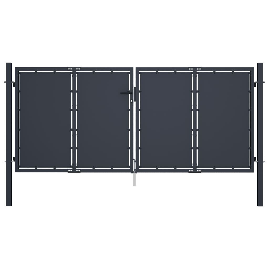Sodo vartai, antracito, 300x125cm, plienas kaina ir informacija | Tvoros ir jų priedai | pigu.lt