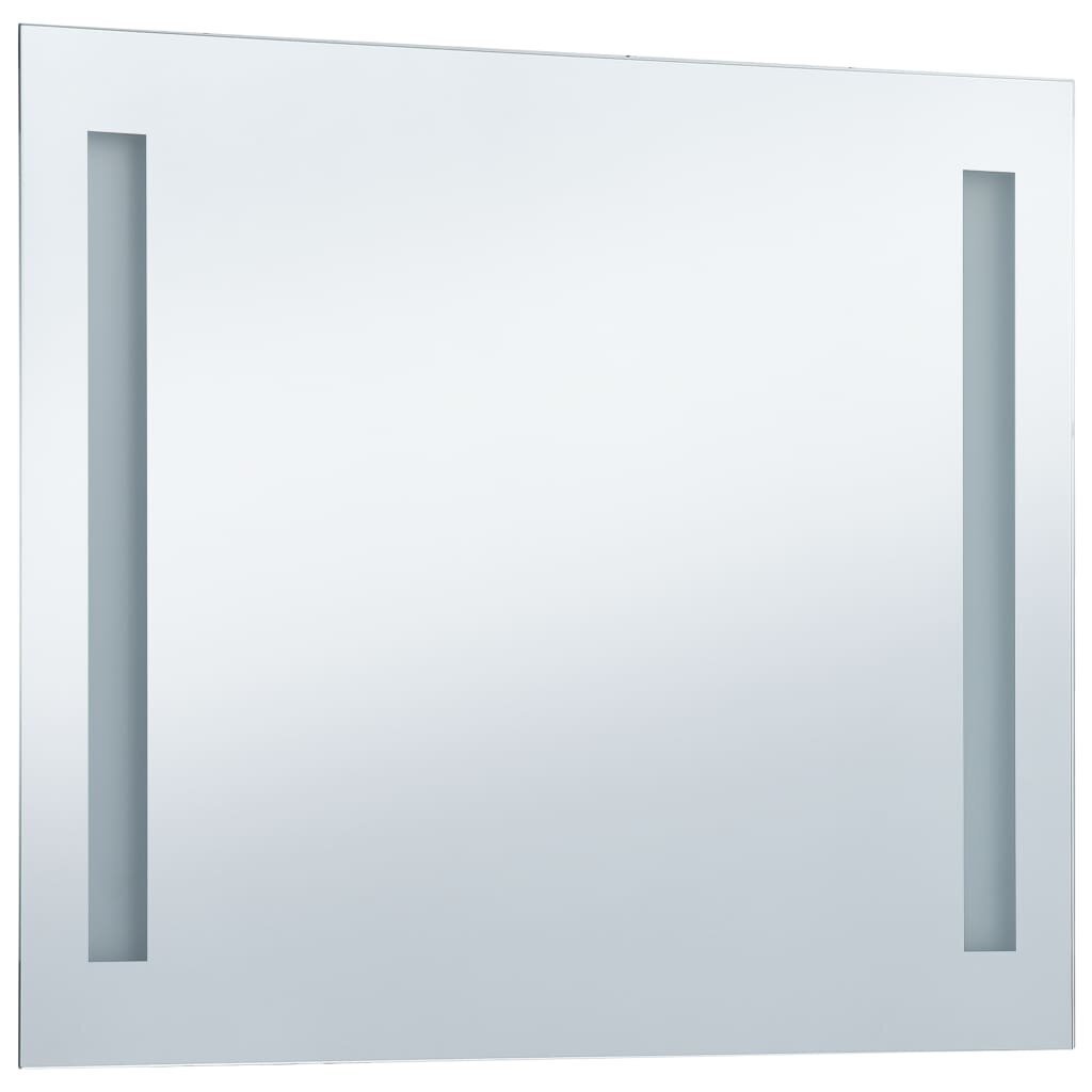 Sieninis vonios kambario veidrodis su LED, 100x60cm, цена и информация | Veidrodžiai | pigu.lt