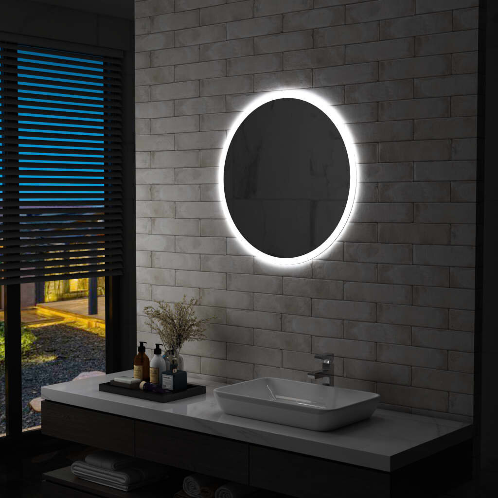 Vonios kambario veidrodis su LED, 70 cm kaina | pigu.lt