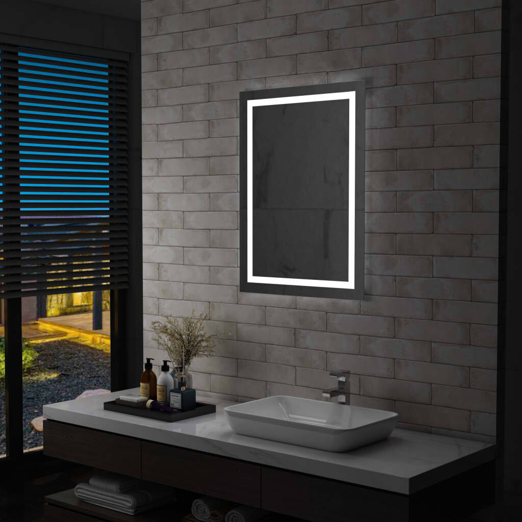 Vonios kambario veidrodis su LED ir liečiamu jutikliu, 60x80 cm kaina ir informacija | Veidrodžiai | pigu.lt