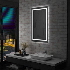 Vonios kambario veidrodis su LED ir liečiamu jutikliu, 60x100 cm, pilkas kaina ir informacija | Veidrodžiai | pigu.lt