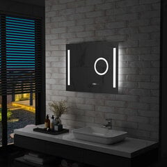 Настенное зеркало в ванную со светодиодной подсветкой, 80х60см, цена и информация | Зеркала | pigu.lt
