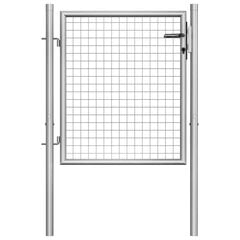 Sodo vartai, sidabrinės sp., 105x125cm, galvanizuotas plienas kaina ir informacija | Tvoros ir jų priedai | pigu.lt