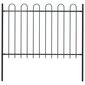 Sodo tvora su apvaliais viršugaliais, 1,7x1,2 m, plienas, juoda kaina ir informacija | Tvoros ir jų priedai | pigu.lt