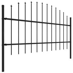 Lauko tvora su iečių viršug., (0,75-1)x1,7m, plienas, juoda цена и информация | Заборы и принадлежности к ним | pigu.lt