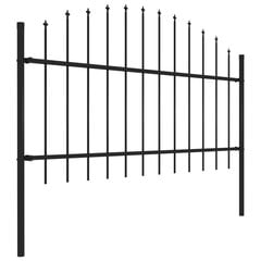 Lauko tvora su iečių viršug., (1-1,25)x1,7m, plienas, juoda kaina ir informacija | Tvoros ir jų priedai | pigu.lt