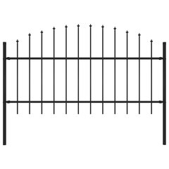 Lauko tvora su iečių viršug., (1-1,25)x1,7m, plienas, juoda kaina ir informacija | Tvoros ir jų priedai | pigu.lt