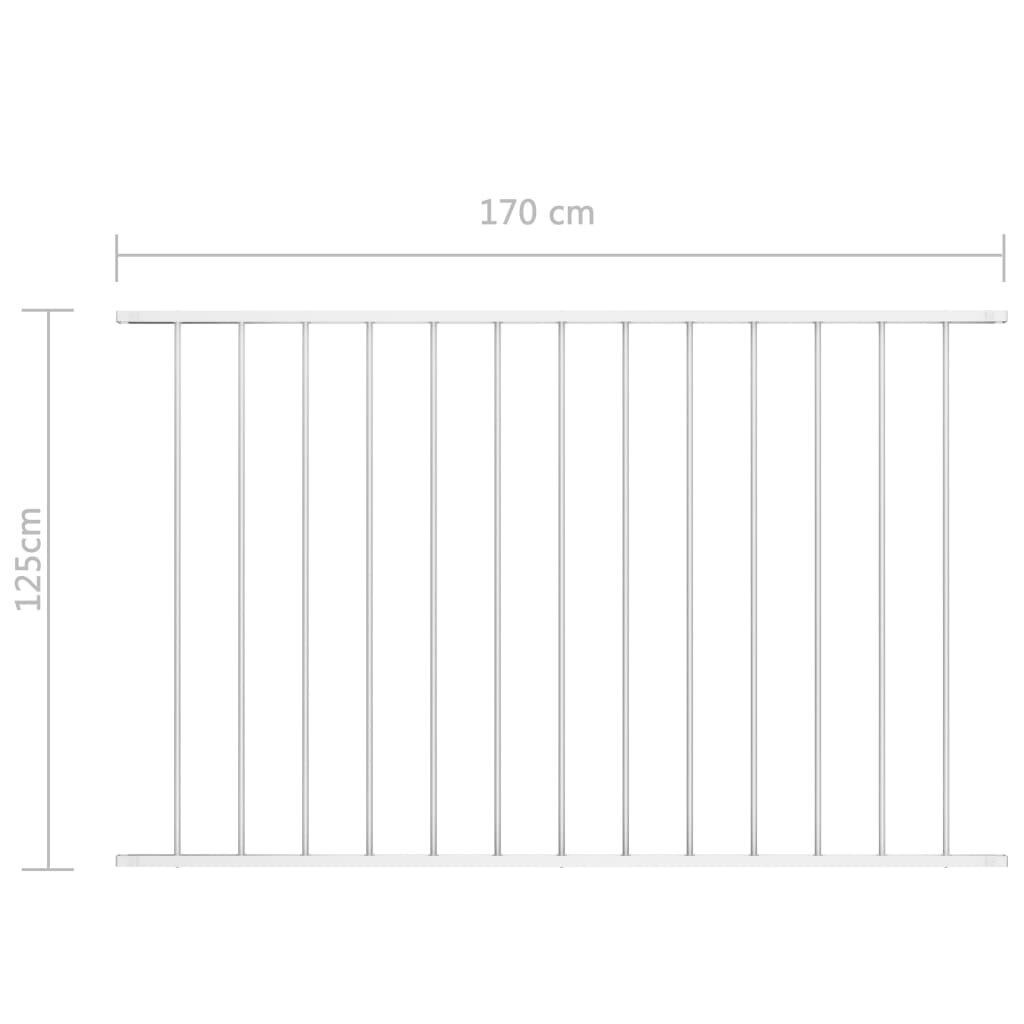 Tvoros plokštė, baltos spalvos, 1,7x1,25m, plienas цена и информация | Tvoros ir jų priedai | pigu.lt