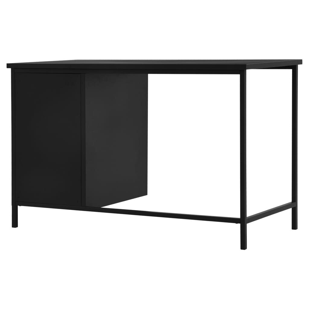 Rašomasis stalas su stalčiais, 120x55x75cm, juodas kaina ir informacija | Kompiuteriniai, rašomieji stalai | pigu.lt