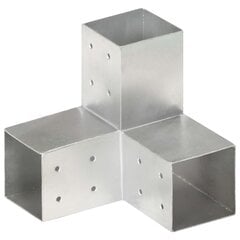 Stulpo sujungimas, 81x81mm, galvanizuotas metalas, Y formos kaina ir informacija | Tvoros ir jų priedai | pigu.lt