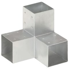 Stulpo sujungimas, 91x91mm, galvanizuotas metalas, Y formos kaina ir informacija | Tvoros ir jų priedai | pigu.lt