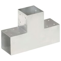 Stulpo sujungimas, 101x101mm, galvanizuotas metalas, T formos kaina ir informacija | Tvoros ir jų priedai | pigu.lt