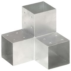 Stulpo sujungimas, 101x101mm, galvanizuotas metalas, Y formos kaina ir informacija | Tvoros ir jų priedai | pigu.lt