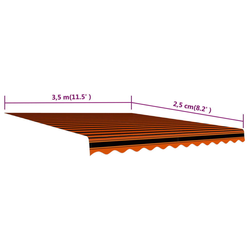 Markizės uždangalas nuo saulės, 350x250 cm, oranžinis kaina ir informacija | Skėčiai, markizės, stovai | pigu.lt