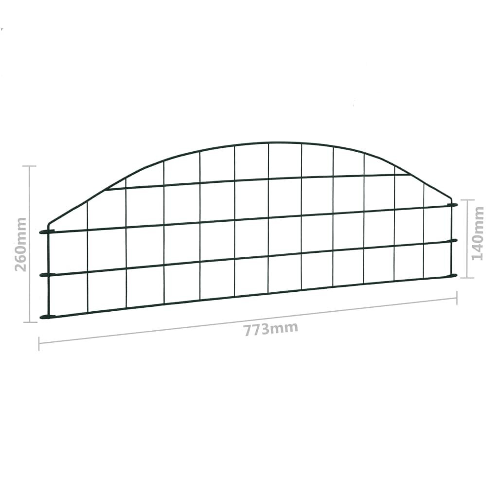 Tvoros rinkinys tvenkiniui, žalias, 77,3x26cm, arkinis viršus цена и информация | Tvoros ir jų priedai | pigu.lt